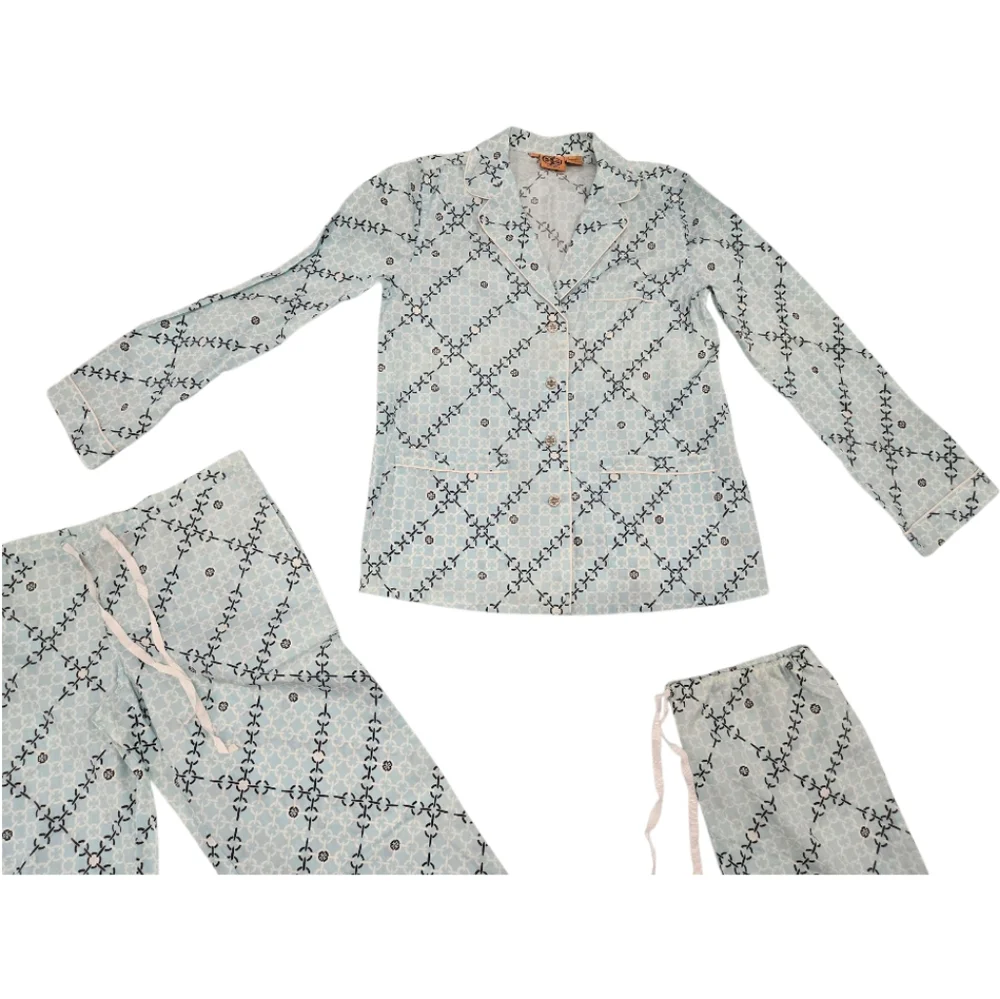 Tory‎ Burchl LOGO Cotton Pajama Set Sz Small